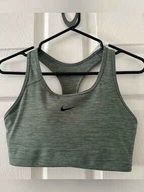 Nike Olive Green Heather Racerback Sports Bra